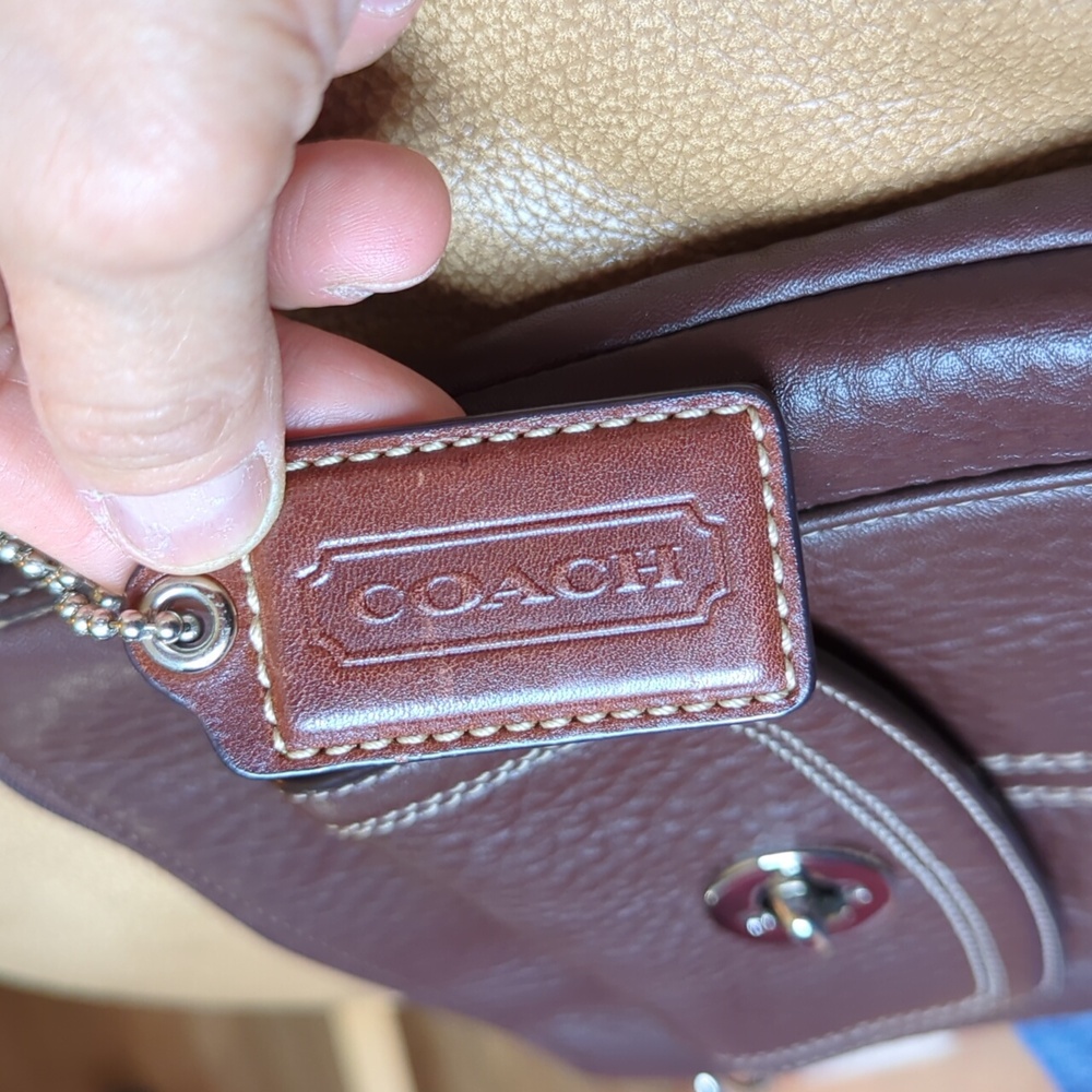 Dark Brown Leather Crossbody Bag - Picture 6 of 6